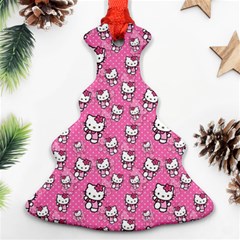 Hello Kitty Pattern, Hello Kitty, Child Christmas Tree Ornament (two Sides)