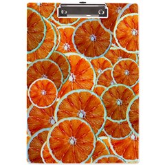 Oranges Patterns Tropical Fruits, Citrus Fruits A4 Acrylic Clipboard
