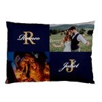 Personalized Photo Love Initial Name Pillow Case Pillow Case (Two Sides) Back