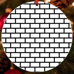 Bricks Wall Pattern Seamless Uv Print Acrylic Ornament Round