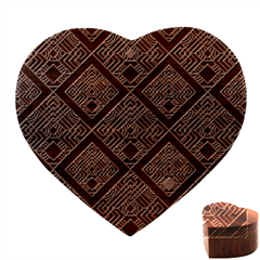 Pattern Seamless Antique Luxury Heart Wood Jewelry Box