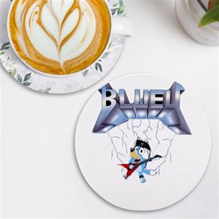 Bluey, Bluey Dad, Bluey Kids, Uv Print Round Tile Coaster