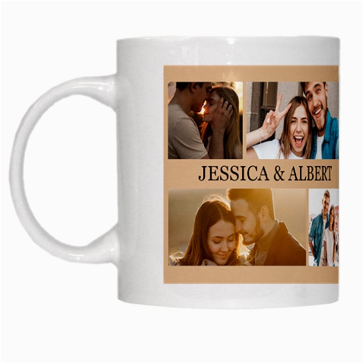 Personalized Couple Photo Name Any Text Mug White Mug