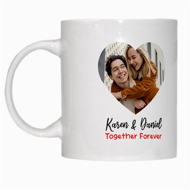 Personalized Couple Photo Name Any Text Mug White Mug