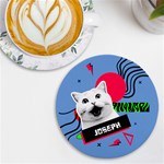Personalized Cat Name Round Tile Coaster UV Print Round Tile Coaster Front