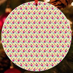 Summer Watermelon Pattern Uv Print Acrylic Ornament Round