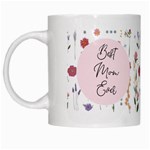 Personalized Floral Photo Best Mom Ever Mug White Mug Left