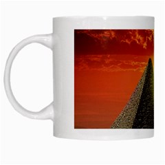 Pyramids Egypt Monument Landmark Sunrise Sunset Egyptian White Mug