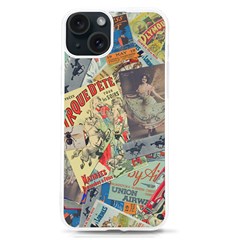 Paper Scattered Vintage Iphone 15 Tpu Uv Print Case