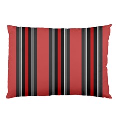 Rosa Grau Streifen Pillow Case (two Sides)
