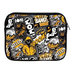 Boom Bang Art Crazy Drawing Graffiti Hello Retro Sayings Yellow Apple Ipad 2/3/4 Zipper Cases