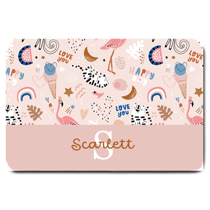 Personalized Cute Illustration Doormat Large Doormat