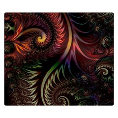 Fractal  Premium Plush Fleece Blanket (small)
