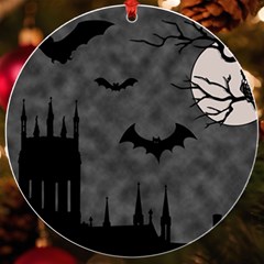 Halloween Background Halloween Scene Uv Print Acrylic Ornament Round