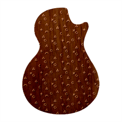 Abstract Texture Guitar Shape Wood Guitar Pick Holder Case And Picks Set