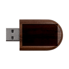 Muster Rot Rot Schwarz Wood Oval Usb Flash Drive