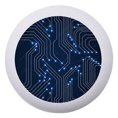 Seamless Pattern Of Glowing Circuit Board Neon Technology Dento Box With Mirror