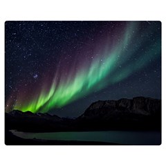 Aurora Borealis Beautiful Northern Lights Nature Two Sides Premium Plush Fleece Blanket (teen Size)