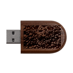 Bees Colony Flowers Wood Oval Usb Flash Drive