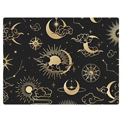 Asian Seamless Pattern With Clouds Moon Sun Stars Vector Collection Oriental Chinese Japanese Korean Two Sides Premium Plush Fleece Blanket (baby Size)