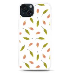 Leaves Pattern Seamless Texture Iphone 15 Tpu Uv Print Case