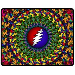 Grateful Dead Bear Pattern Fleece Blanket (medium)