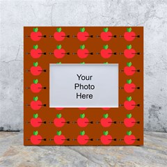 Apple Arrow Pattern Design Drawing White Box Photo Frame 4  X 6 