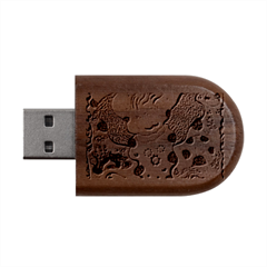 Supersonic Ladybug Angel Power Wood Oval Usb Flash Drive