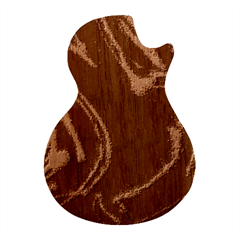 Multicolored Abstract Dynamic Shapes Print Guitar Shape Wood Guitar Pick Holder Case And Picks Set