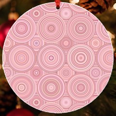 Pink Retro Texture With Circles, Retro Circles Background, Uv Print Acrylic Ornament Round