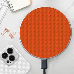 Orange Lego Texture Macro, Orange Dots Background Wireless Fast Charger(white)