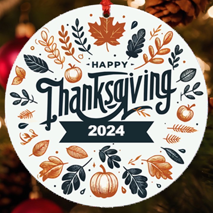 Personalized Thanksgiving Year Round Ornament UV Print Acrylic Ornament Round