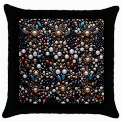 Pearls And Stones Throw Pillow Case (black)