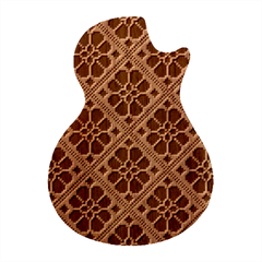 Illustration Of Ukrainian Folk Seamless Pattern Ornament Ethnic Ornament Guitar Shape Wood Guitar Pick Holder Case And Picks Set