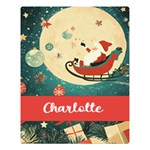 Personalized Christmas Name Any Text Two Sides Premium Plush Fleece Blanket Two Sides Premium Plush Fleece Blanket (Large) 80, x60,  Blanket Back
