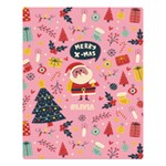 Personalized Christmas Name Any Text Two Sides Premium Plush Fleece Blanket Two Sides Premium Plush Fleece Blanket (Large) 80, x60,  Blanket Back