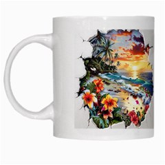 Sunset At The Beach On White Coffee Mug