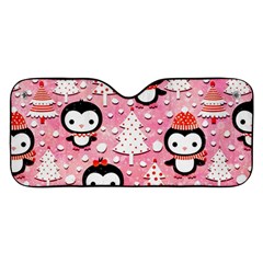 Cute Penguin Pattern, Adoxali, Christmas, December Car Windshield