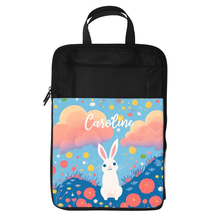 Personalized Name Any Text Rabbit Animal Foldable Shoe Storage Bag Foldable Shoe Storage Bag