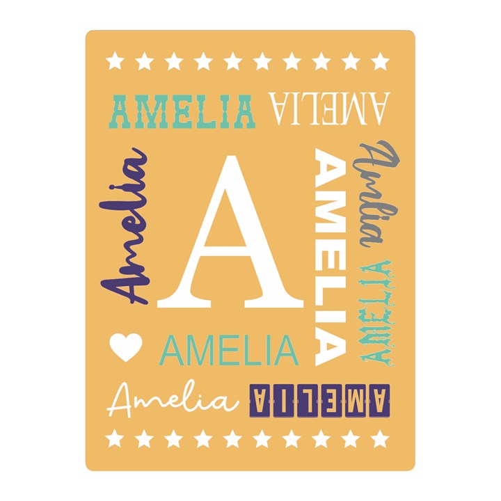 Personalized Name Two Sides Premium Plush Fleece Blanket (Mini)