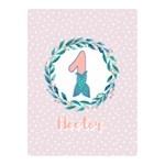 Personalized Name Mermaid Tail Birthday Two Sides Premium Plush Fleece Blanket (Mini) 35, x27,  Blanket Front