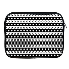 Black And White Circles Pattern Apple Ipad 2/3/4 Zipper Cases