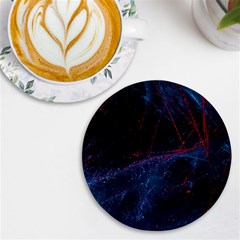 Abstract Feathers Uv Print Round Tile Coaster