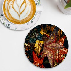 Stars Lanterns Lighting Uv Print Round Tile Coaster