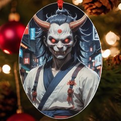 Demon Samurai Uv Print Acrylic Ornament Oval