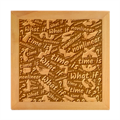Time Nonlinear Curved Linear Wood Photo Frame Cube