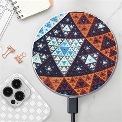 Fractal Triangle Geometric Abstract Pattern Wireless Fast Charger(white)