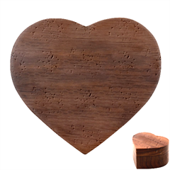 Retro 1960s Flowers Pattern 2 Heart Wood Jewelry Box