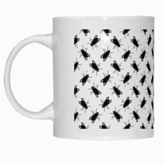 Fly Phot Motif Seamless Black And White Pattern White Mug