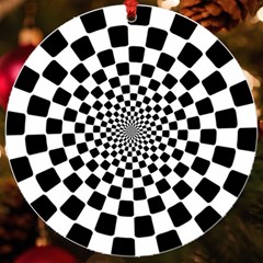 Geomtric Pattern Illusion Shapes Uv Print Acrylic Ornament Round